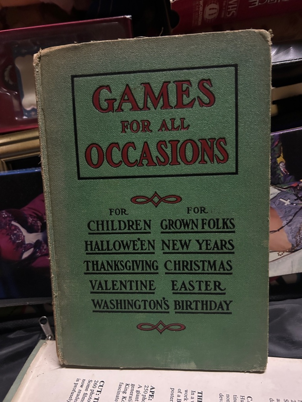 1930 Games for All Occasions Vintage Green Book